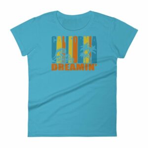 California Dreamin' Vintage Retro Style Sun and Surf Woman's T-Shirt - Image 14