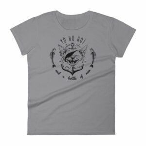 Pirate Cat Yo Ho Ho And A Bottle Of Rum Funny Cat Woman's T-Shirt - Image 2
