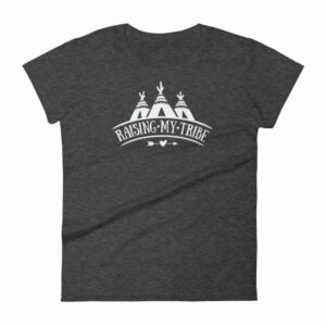 Raising My Tribe Boho Mom Dad Life Family Women's T-Shirt - Image 3