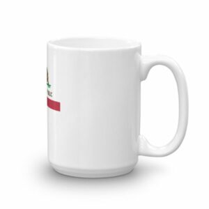 California Republic Surfing Bear State Flag Coffee Mug - Image 4