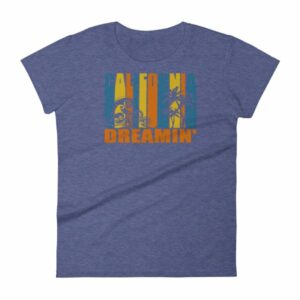 California Dreamin' Vintage Retro Style Sun and Surf Woman's T-Shirt - Image 7
