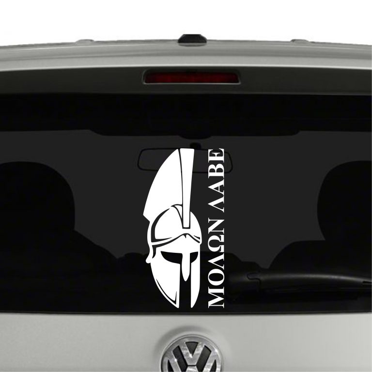 Molon Labe Greek Spartan Helmet 2nd Amendment 3 Percenter Vinyl Decal Sticker