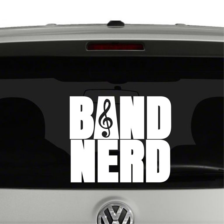 Band Nerd Marching Band Support Vinyl Decal Sticker