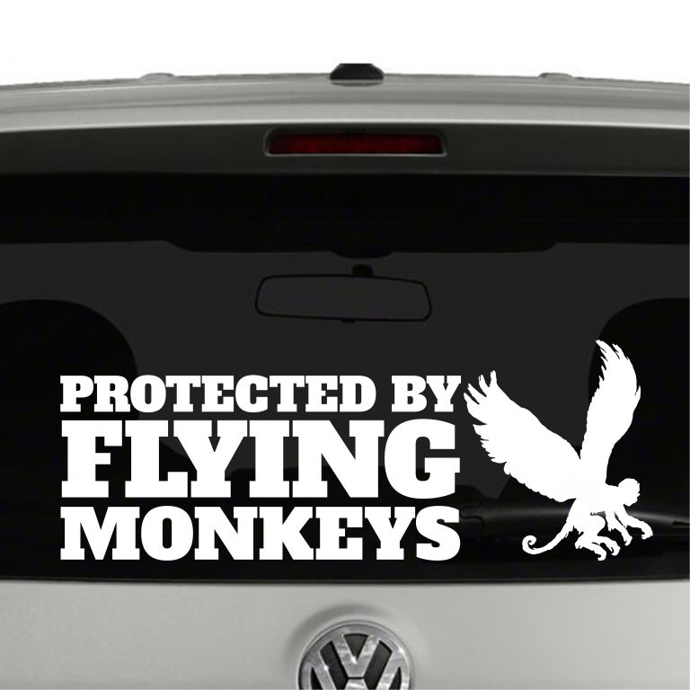 Protected By Flying Monkeys Wizard of Oz Inspired Vinyl Decal Sticker