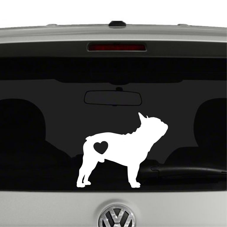 Pug Dog Puppy Heart Love Vinyl Decal Sticker