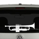 Trumpet Silhouette Band Player Vinyl Decal Sticker