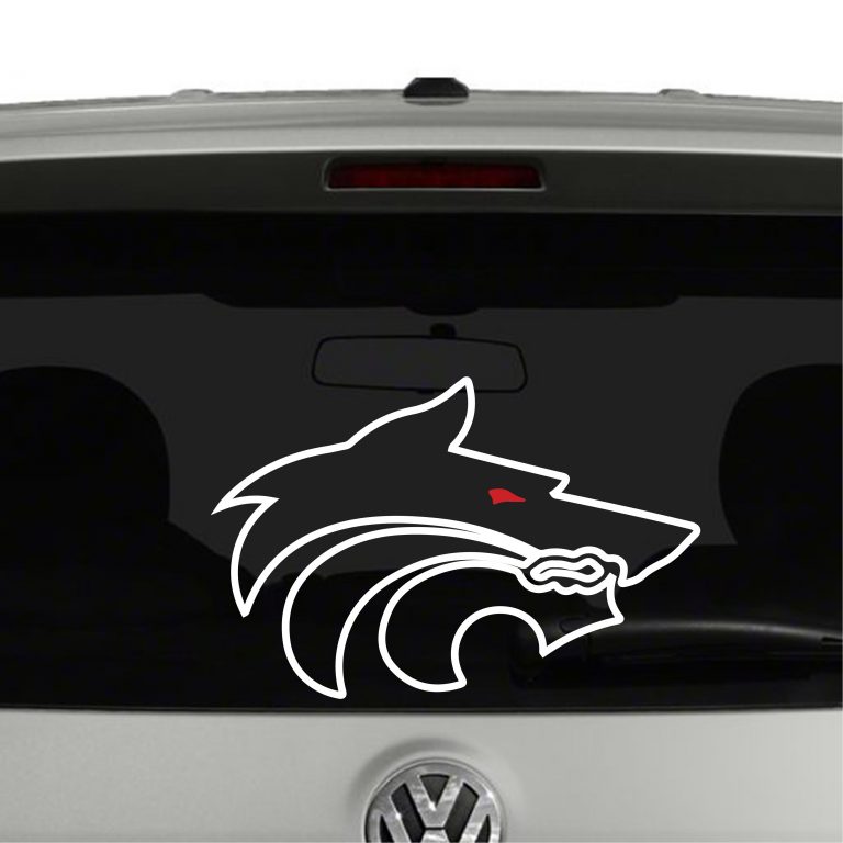 West HillS High School Wolf Pack Logo Vinyl Decal Sticker