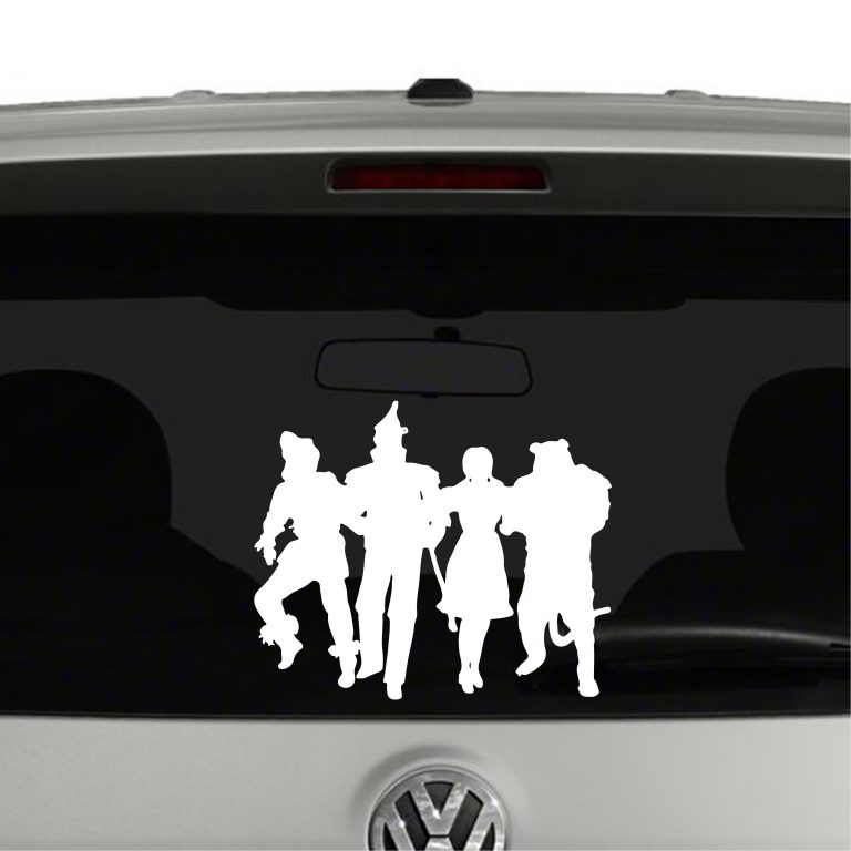 Wizard of Oz Silhouette Lion Dorthy Scarecrow Tin man Vinyl Decal Sticker