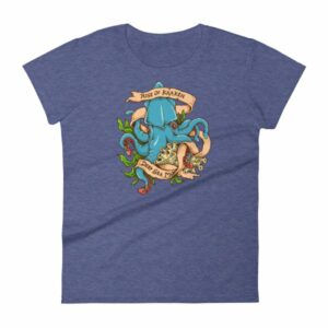 Rise Of Kraken Old School Tattoo Octopus Sea Monster Women's T-Shirt - Image 6
