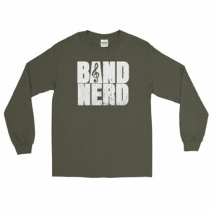 Band Nerd Funny Marching Band Geek Treble Clef Long Sleeve T-Shirt - Image 3