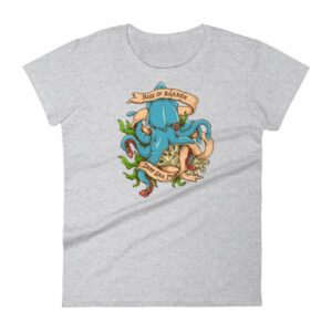 Rise Of Kraken Old School Tattoo Octopus Sea Monster Women's T-Shirt - Image 7