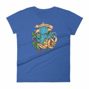 Rise Of Kraken Old School Tattoo Octopus Sea Monster Women's T-Shirt - Image 9