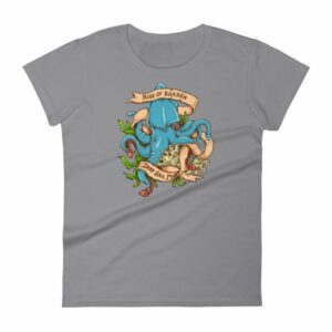Rise Of Kraken Old School Tattoo Octopus Sea Monster Women's T-Shirt - Image 5