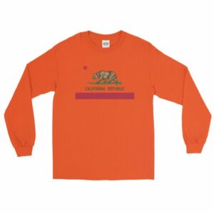 California Republic Surfing Bear State Flag Long Sleeve T-Shirt - Image 10