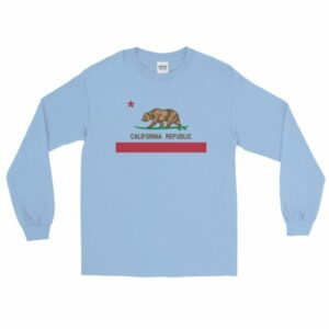 California Republic Surfing Bear State Flag Long Sleeve T-Shirt - Image 9