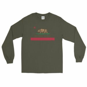 California Republic Surfing Bear State Flag Long Sleeve T-Shirt - Image 4