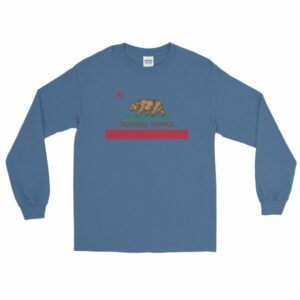 California Republic Surfing Bear State Flag Long Sleeve T-Shirt - Image 5