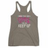 I Know I play Like A Girl Try To Keep Up Lacrosse Funny Women's Racerback Tank - Image 6
