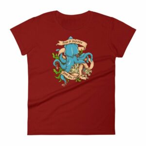 Rise Of Kraken Old School Tattoo Octopus Sea Monster Women's T-Shirt - Image 14