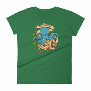 Rise Of Kraken Old School Tattoo Octopus Sea Monster Women's T-Shirt - Image 8