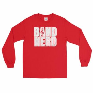 Band Nerd Funny Marching Band Geek Treble Clef Long Sleeve T-Shirt - Image 13