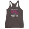 I Know I play Like A Girl Try To Keep Up Lacrosse Funny Women's Racerback Tank - Image 2