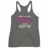 I Know I play Like A Girl Try To Keep Up Lacrosse Funny Women's Racerback Tank - Image 4
