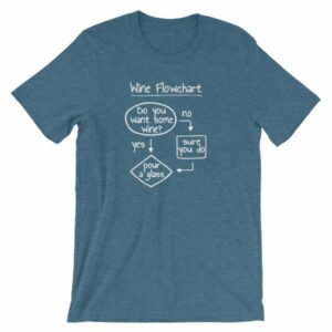Wine Flowchart Do You Want Some Wine Lovers Funny T-Shirt - Image 3