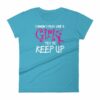 I Know I play Like A Girl Try To Keep Up Funny Lacrosse Woman's T-Shirt - Image 13