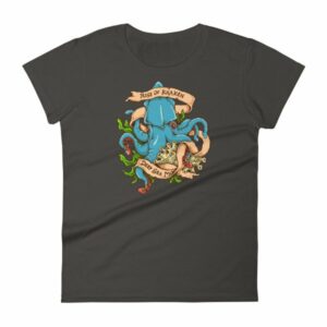 Rise Of Kraken Old School Tattoo Octopus Sea Monster Women's T-Shirt - Image 2