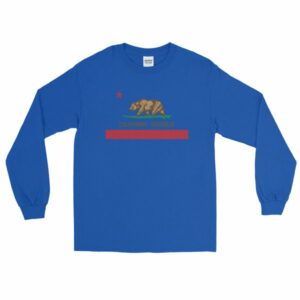 California Republic Surfing Bear State Flag Long Sleeve T-Shirt - Image 8