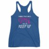I Know I play Like A Girl Try To Keep Up Lacrosse Funny Women's Racerback Tank - Image 9