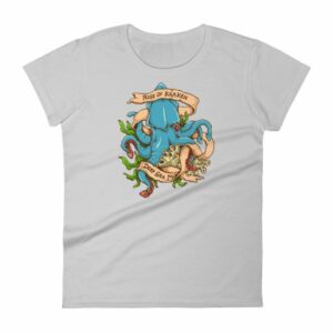 Rise Of Kraken Old School Tattoo Octopus Sea Monster Women's T-Shirt - Image 11