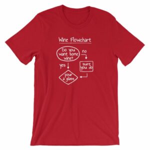 Wine Flowchart Do You Want Some Wine Lovers Funny T-Shirt - Image 16