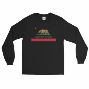 California Republic Surfing Bear State Flag Long Sleeve T-Shirt - Image 2