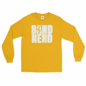 Band Nerd Funny Marching Band Geek Treble Clef Long Sleeve T-Shirt - Image 11