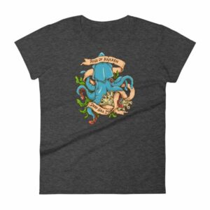 Rise Of Kraken Old School Tattoo Octopus Sea Monster Women's T-Shirt - Image 3
