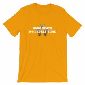 9mm Beats 911 Every Time 2nd Amendment Firearm T-Shirt - Image 15