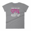 I Know I play Like A Girl Try To Keep Up Funny Lacrosse Woman's T-Shirt - Image 5