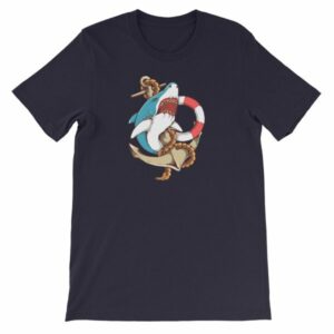 Shark and Anchor Old School Tattoo Sea Life T-Shirt - Image 13