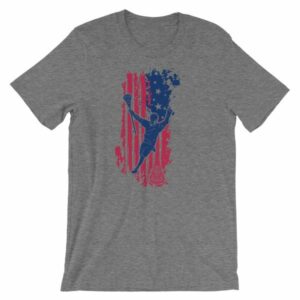 American Lacrosse Player American Flag LAX T-Shirt - Image 10