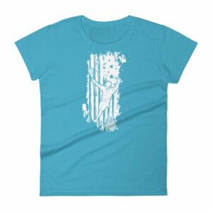 American Lacrosse Player American Flag LAX Women's T-Shirt - Image 8