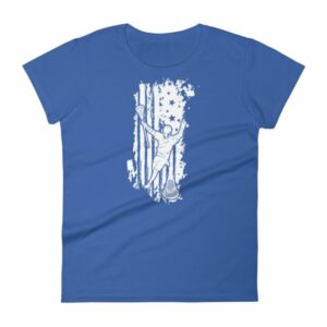 American Lacrosse Player American Flag LAX Women's T-Shirt - Image 6