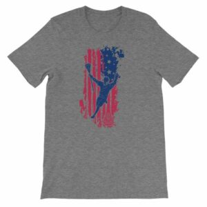American Lacrosse Player American Flag LAX T-Shirt - Image 9