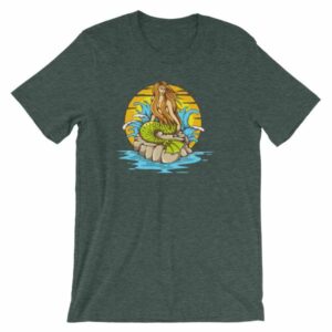 Mermaid Sunset Old School Tattoo Mermaid Sea LifeT-Shirt - Image 4