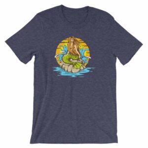 Mermaid Sunset Old School Tattoo Mermaid Sea LifeT-Shirt - Image 5