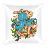 Rise Of Kraken Old School Tattoo Octopus Sea Monster Throw Square Pillow