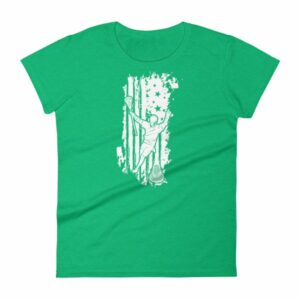 American Lacrosse Player American Flag LAX Women's T-Shirt - Image 7