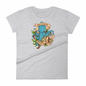 Rise Of Kraken Old School Tattoo Octopus Sea Monster Women's T-Shirt - Image 7