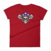 All American Rider Skull Motorcycle Helmet Pistons Women's T-Shirt - Image 13